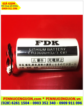 FDK ER33600H (Zắc nối PLC), Pin nuôi nguồn PLC FDK ER33600H lithium 3.6v D 19000mAh chính hãng, Xuất xứ NHẬT